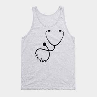 Stethoscope Doctor Text Art Tank Top